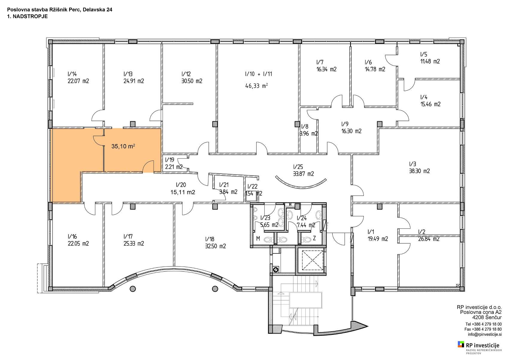 Nepremičnina - D24 - 1. nadstropje (35,10 m2)
